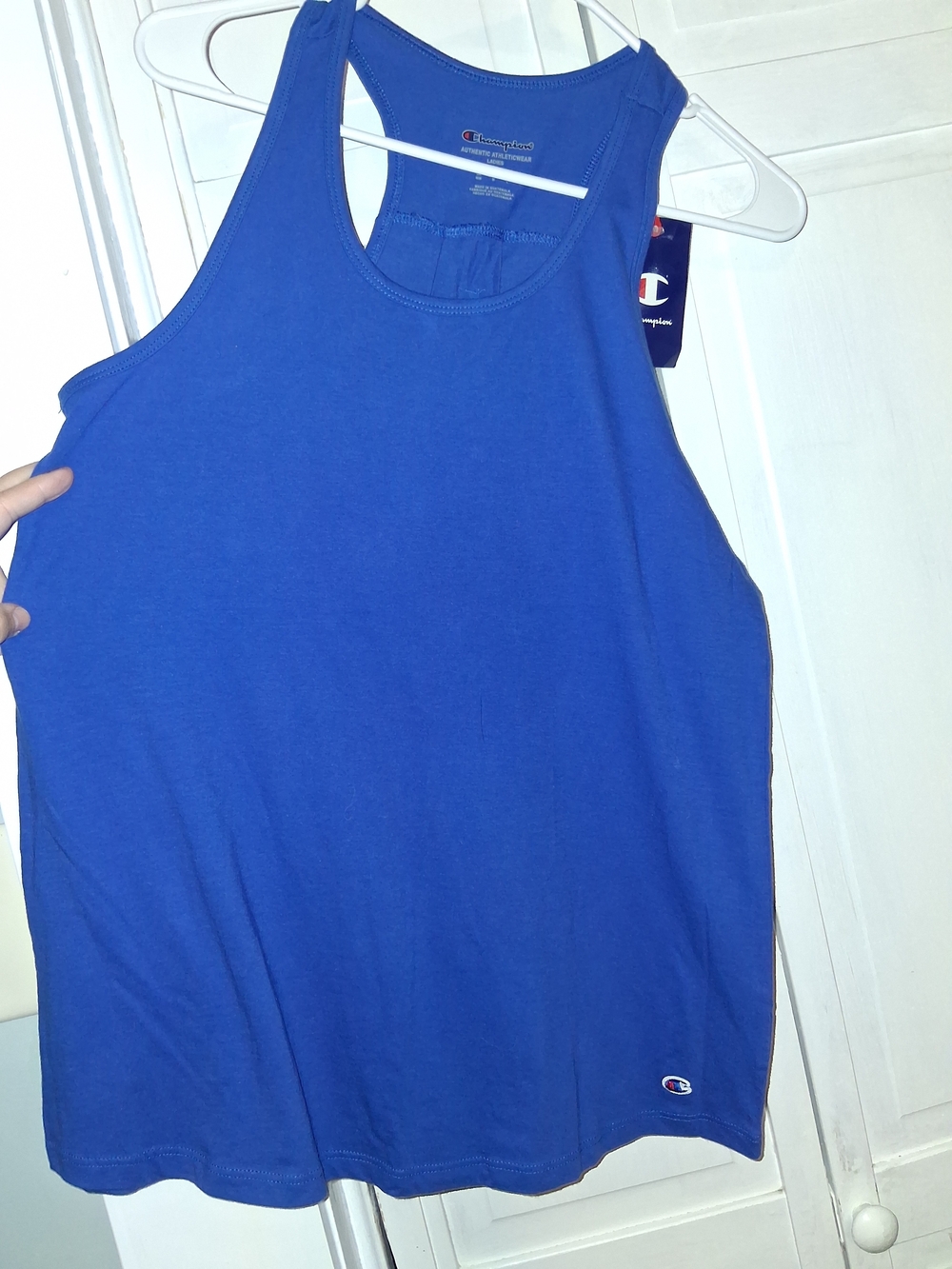 Champion Purple Ladies Athletic Tank with Logo Detail